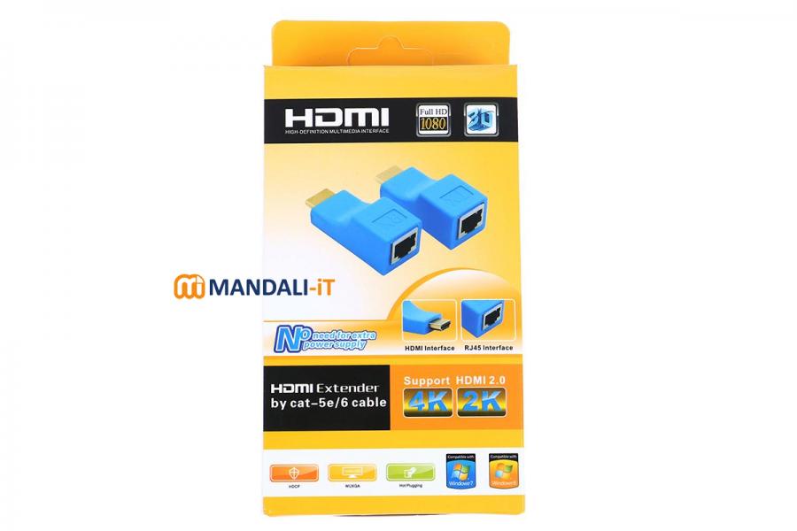 Hdmi Extender 30 MTR by Cat-5e / 6 Cable