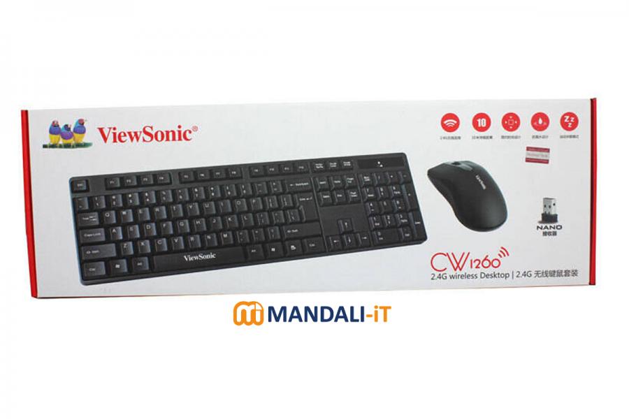 ViewSonic ViewSonic CW1260 2.4G wireless mouse and keyboard set (black) silent version